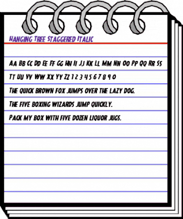 Hanging Tree Staggered Italic Italic animated font preview Hanging Tree Staggered Italic Italic animated font preview