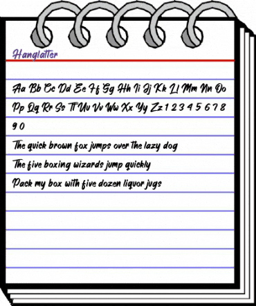 Hanglatter Regular animated font preview Hanglatter Regular animated font preview