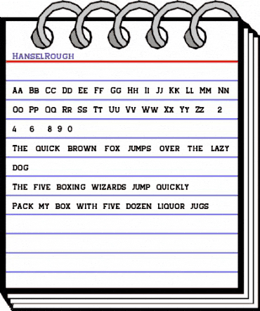 Hansel Rough Regular animated font preview Hansel Rough Regular animated font preview