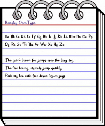 Hansley Regular animated font preview