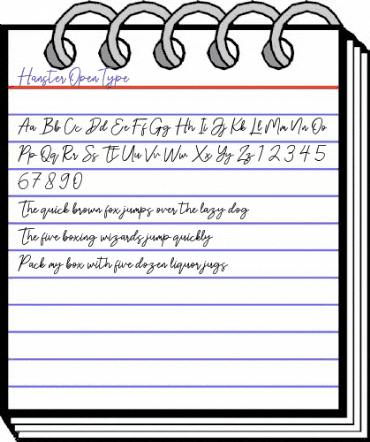 Hanster Regular animated font preview