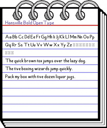 Hansville Bold animated font preview