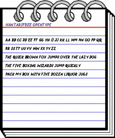 Hantari FREE Regular animated font preview