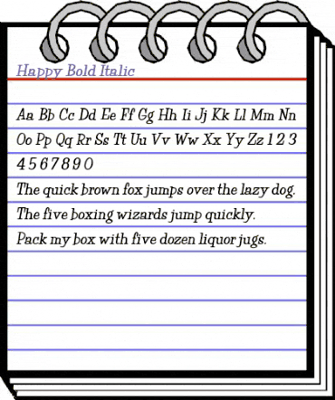 Happy Bold Italic animated font preview