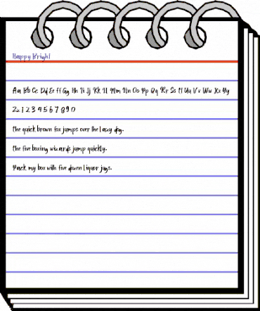 Happy Bright Regular animated font preview