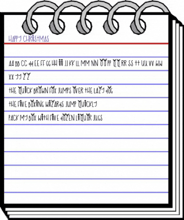 HAPPY CHRISTMAS Regular animated font preview