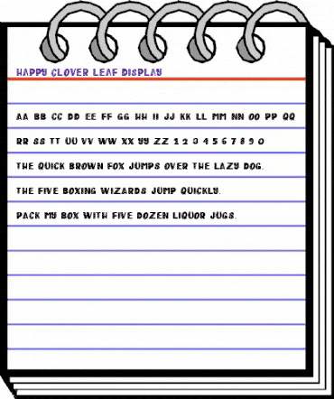 Happy Clover Leaf Display Regular animated font preview Happy Clover Leaf Display Regular animated font preview