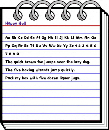 Happy Hell Regular animated font preview