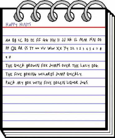 Happy Hints Regular animated font preview Happy Hints Regular animated font preview