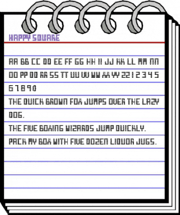 Happy Square Regular animated font preview Happy Square Regular animated font preview