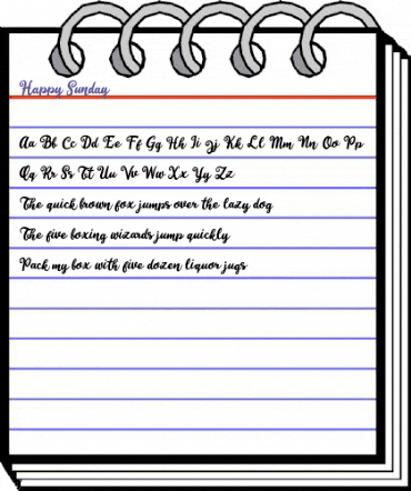 Happy Sunday Happy Sunday animated font preview