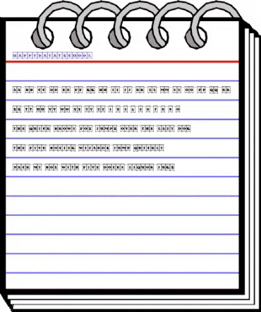 Happy Day at School Regular animated font preview