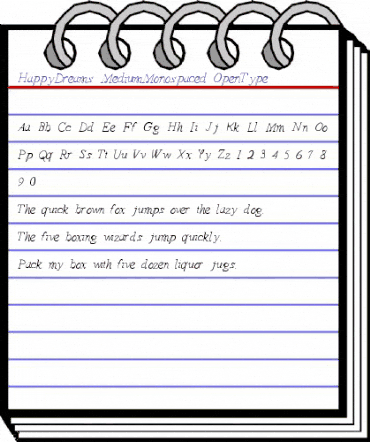 Happy Dreams Regular animated font preview