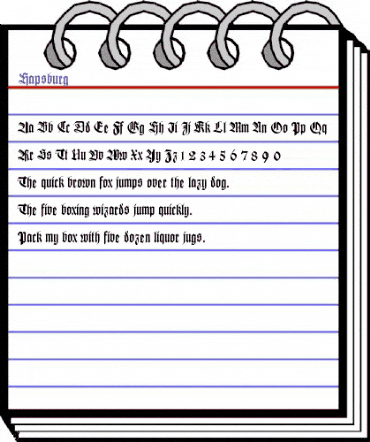 Hapsburg Regular animated font preview