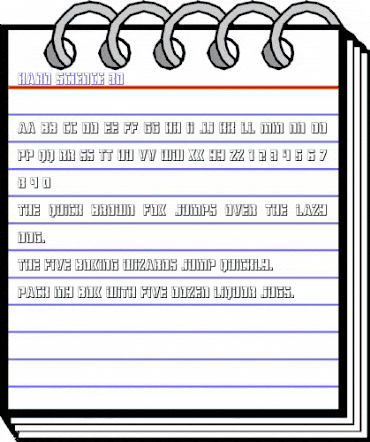 Hard Science 3D Regular animated font preview