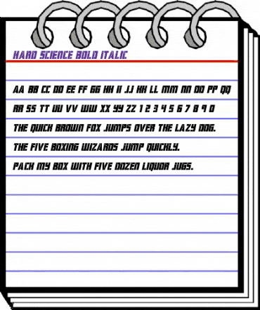 Hard Science Bold Italic Bold Italic animated font preview Hard Science Bold Italic Bold Italic animated font preview