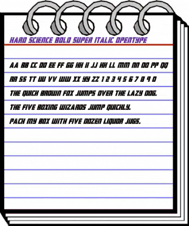 Hard Science Bold Super-Italic Bold Italic animated font preview Hard Science Bold Super-Italic Bold Italic animated font preview