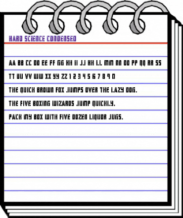 Hard Science Condensed Condensed animated font preview Hard Science Condensed Condensed animated font preview