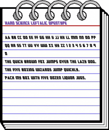 Hard Science Leftalic Italic animated font preview Hard Science Leftalic Italic animated font preview