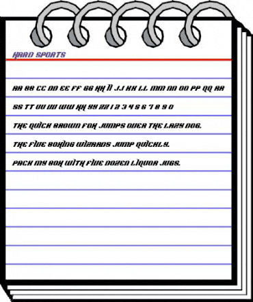 Hard Sports Regular animated font preview Hard Sports Regular animated font preview
