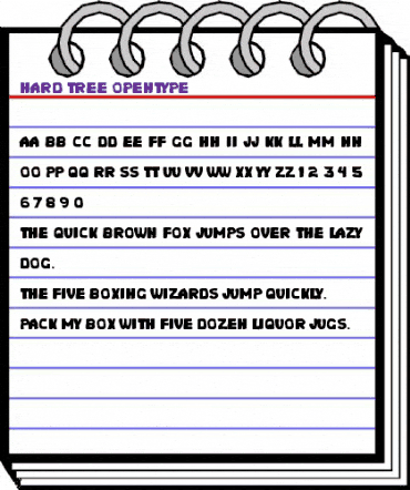 Hard Tree Regular animated font preview Hard Tree Regular animated font preview