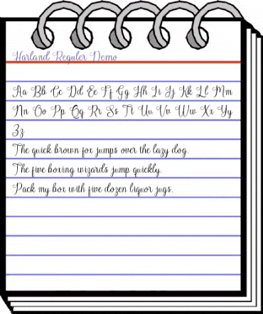 Harland Script Demo Regular animated font preview