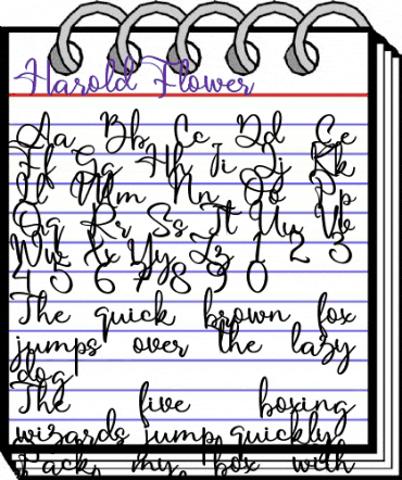 Harold Flower Regular animated font preview