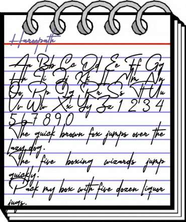 Haroopath Regular animated font preview