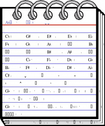 Harp Pedals 1.1 Regular animated font preview