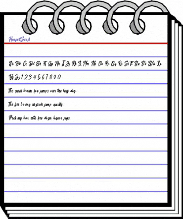 Harpert Script Regular animated font preview