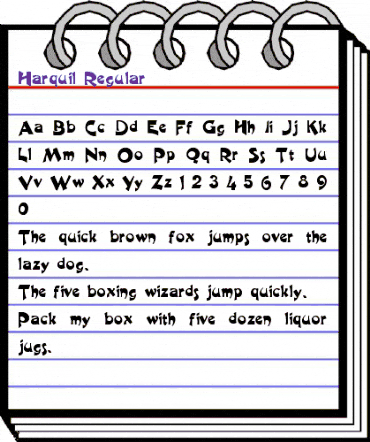 Harquil Regular animated font preview