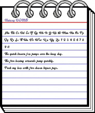 Harsey DEMO Regular animated font preview