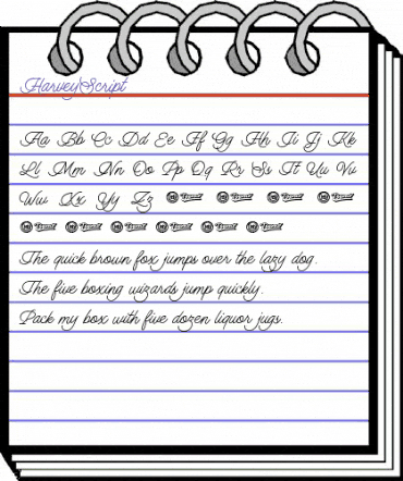 Harvey Script Regular animated font preview Harvey Script Regular animated font preview