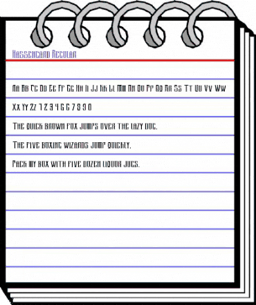 Hassengard Regular animated font preview