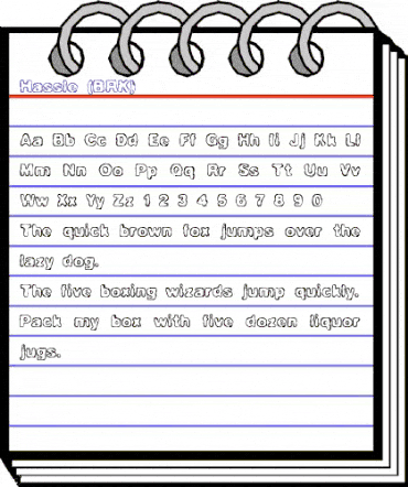 Hassle (BRK) Regular animated font preview