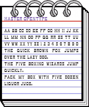 Haster Regular animated font preview Haster Regular animated font preview