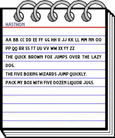 Hasthon Regular animated font preview Hasthon Regular animated font preview