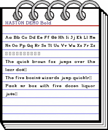 HASTON DEMO Bold animated font preview