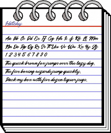 Hatchy Regular animated font preview