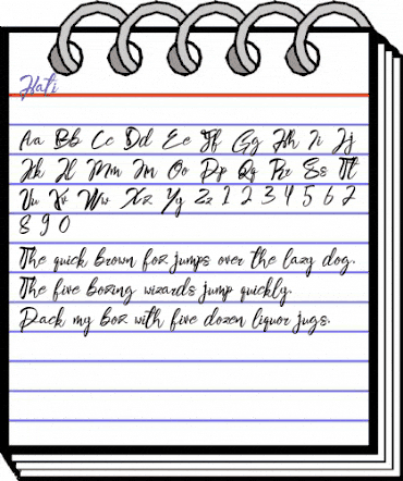 Hati Regular animated font preview
