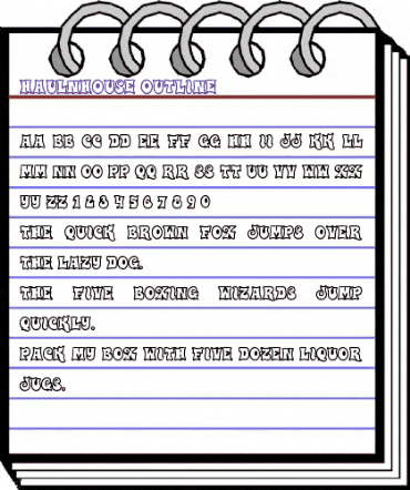 Haulnhouse Outline animated font preview Haulnhouse Outline animated font preview