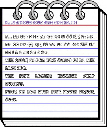 Haulnhouse Outline animated font preview Haulnhouse Outline animated font preview