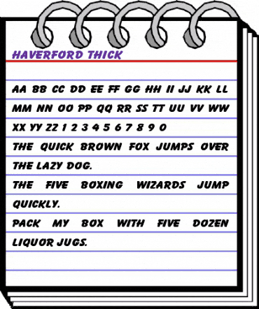 Haverford Thick Regular animated font preview