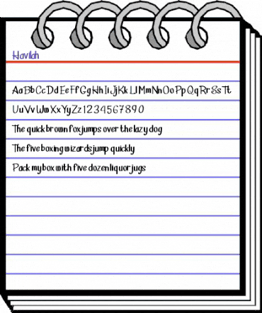Havilah Regular animated font preview