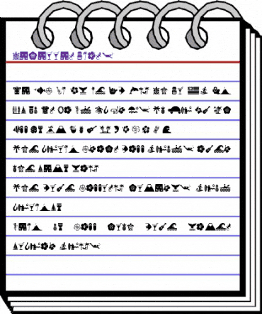 Hawaiian Icons Regular animated font preview