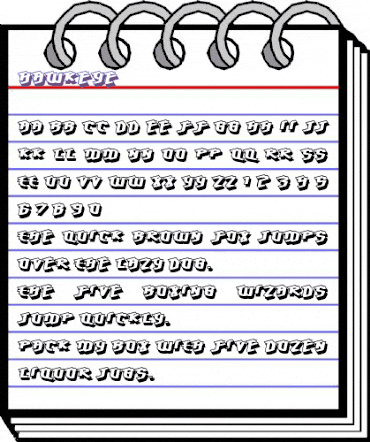 Hawkeye Regular animated font preview Hawkeye Regular animated font preview