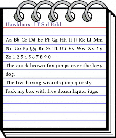 Hawkhurst LT Std Bold Regular animated font preview