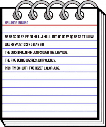 Hawking Bowen Regular animated font preview Hawking Bowen Regular animated font preview