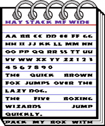 Hay Stack MF Wide animated font preview Hay Stack MF Wide animated font preview