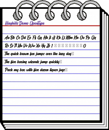 Hayhills Demo animated font preview